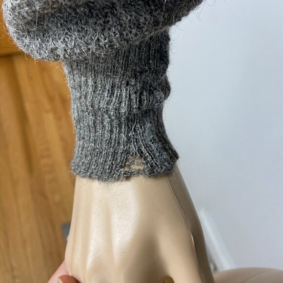 Vtg 1950s ? Catalina *Flawed* 100% Alpaca Cardigan Sz M Sweater Academia Grunge - Picture 10 of 16